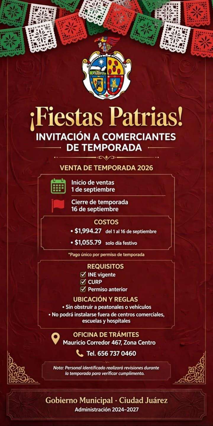 Abren trámites para permisos de comerciantes por fiestas patrias