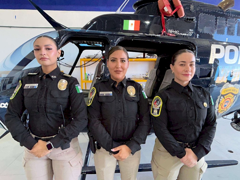 Vigilan Nallely, Beatriz y Sara la ciudad con el Halcón 1