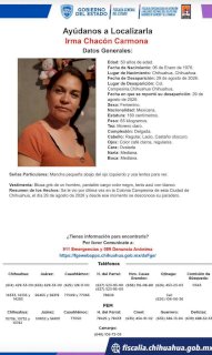 Busca FGE a Irma Chacón, desaparecida en la colonia Campesina