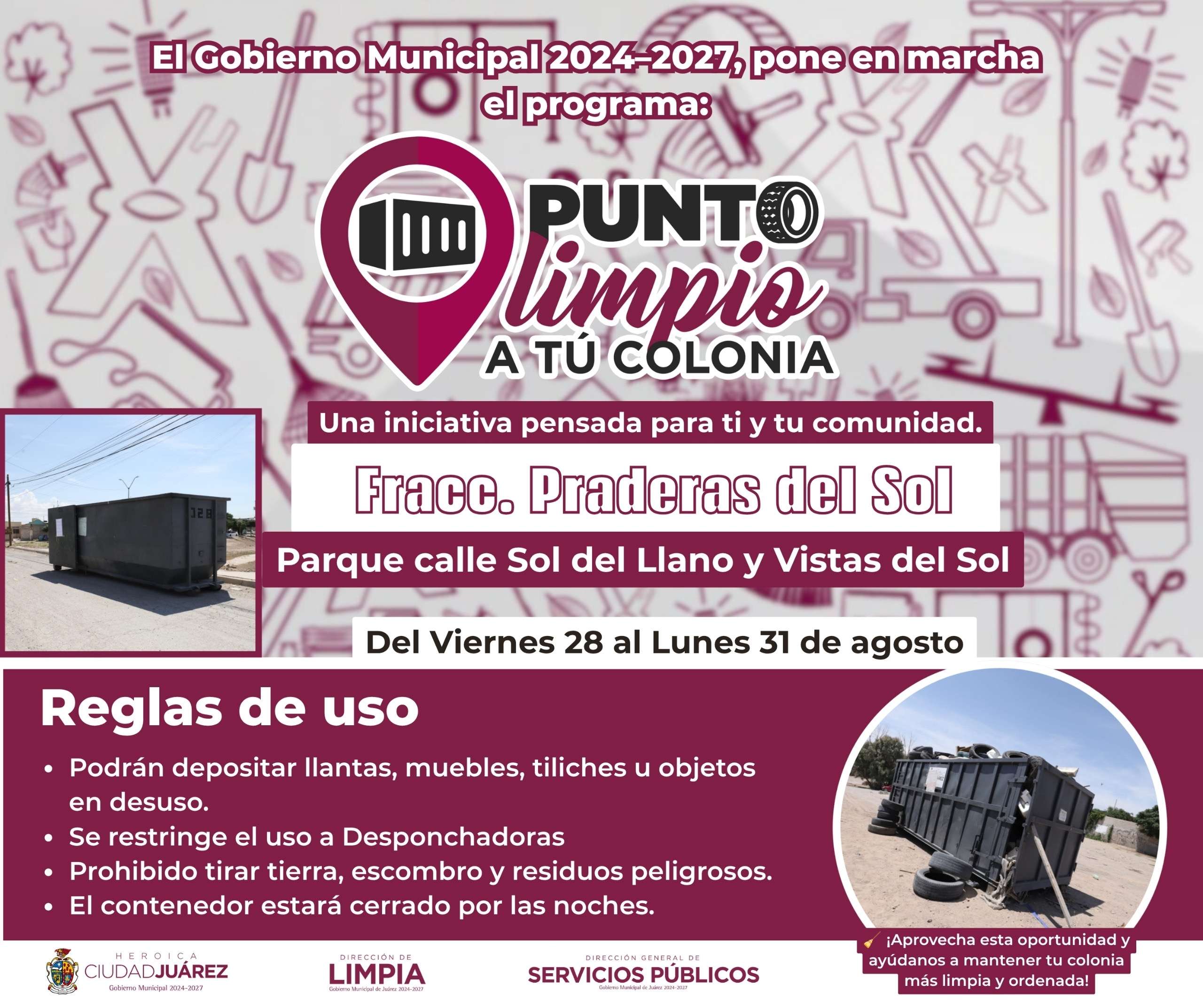 Llevan Puntos Limpios a nuevas colonias