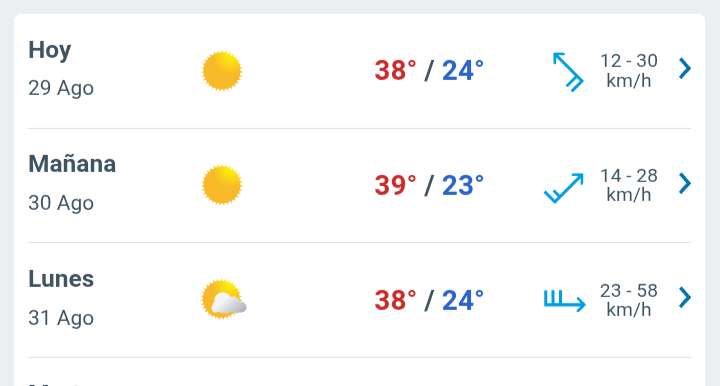 Día soleado con temperatura hasta 38°C en Juárez 
