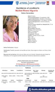 Solicitan apoyo para localizar a mujer desaparecida en Zootecnia