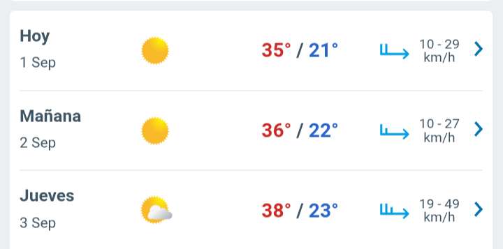 Día soleado con temperatura hasta 35°C en Juárez 