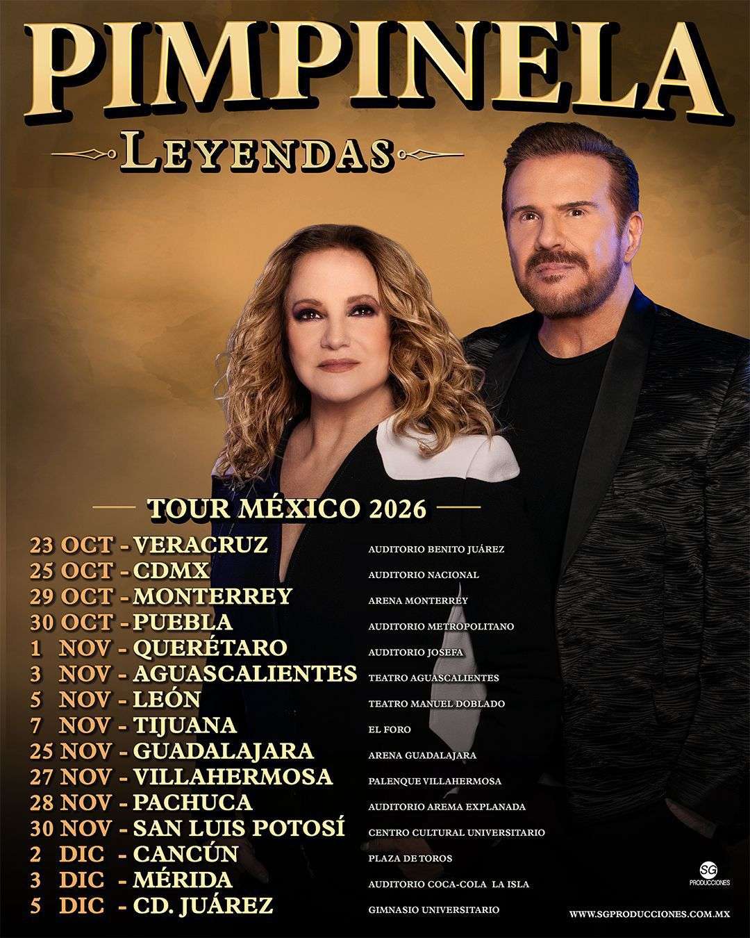 Llegará Pimpinela a Juárez con su Tour Leyendas