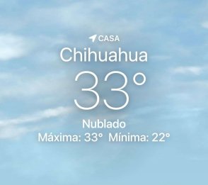 Llega termómetro a los 33°C y con amenaza de lluvia