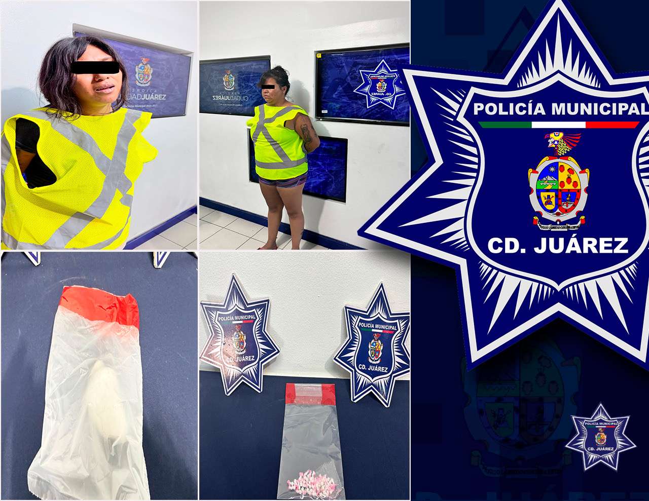 Detienen a dos mujeres con cocaína y cristal en diferentes colonias