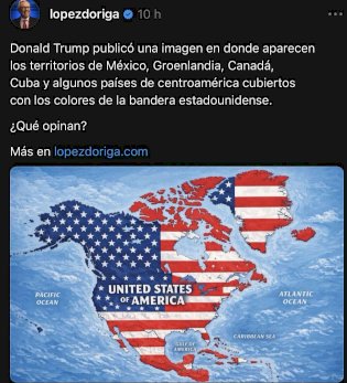 Publica Trump mapa unificado de Norteamérica y genera críticas 