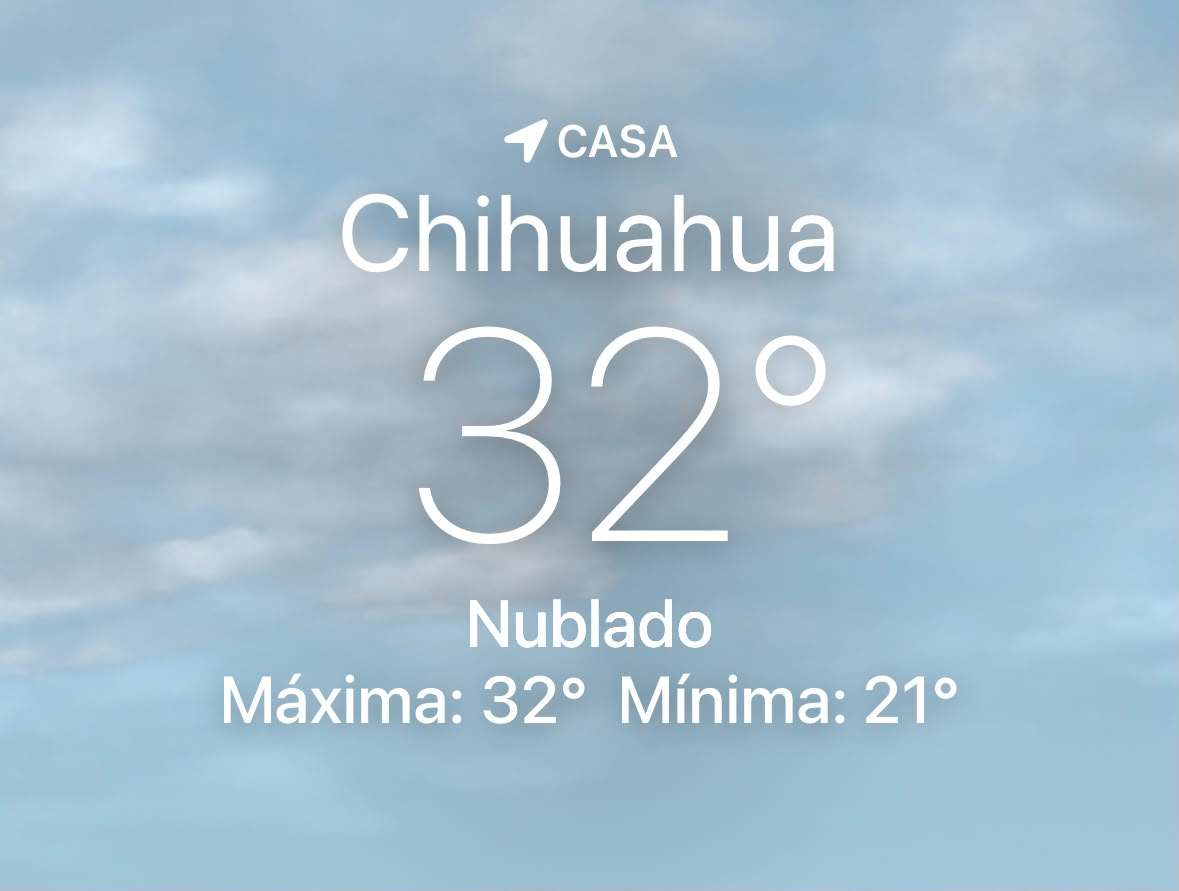 Alcanza temperatura a 32°C, con probabilidad de lluvias