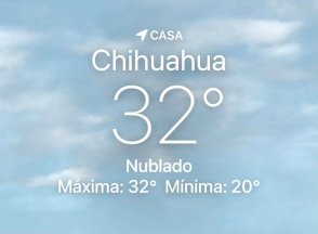 Alcanza temperatura 32°C, con probabilidad de lluvias