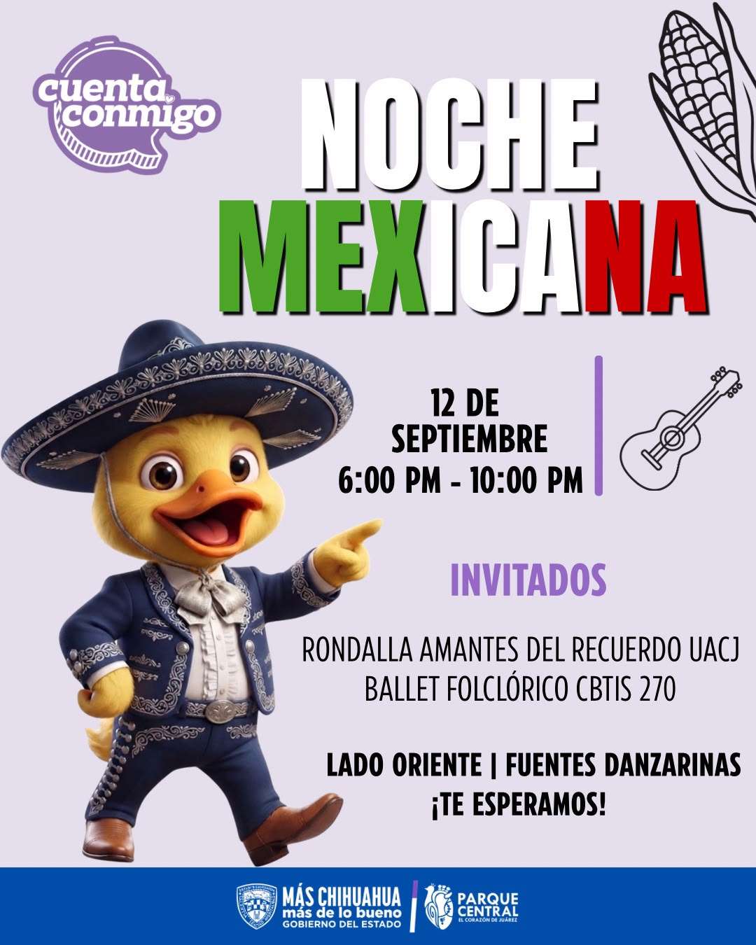 Celebrarán la Independencia con Noche Mexicana en el Parque Central