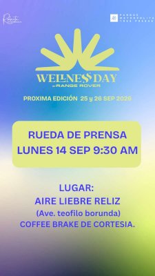 Anuncian 6a edición del Wellness Day by Range Rover en El Reliz