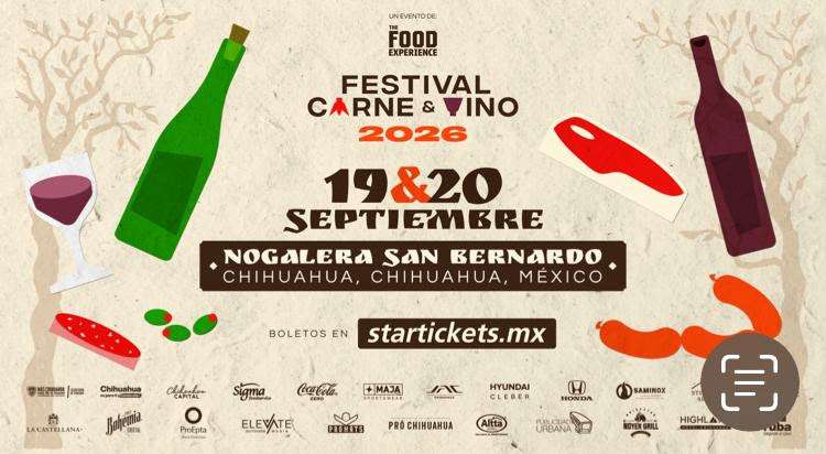 Invitan al festival Carne y Vino 2026 el 19 y 20 de septiembre 