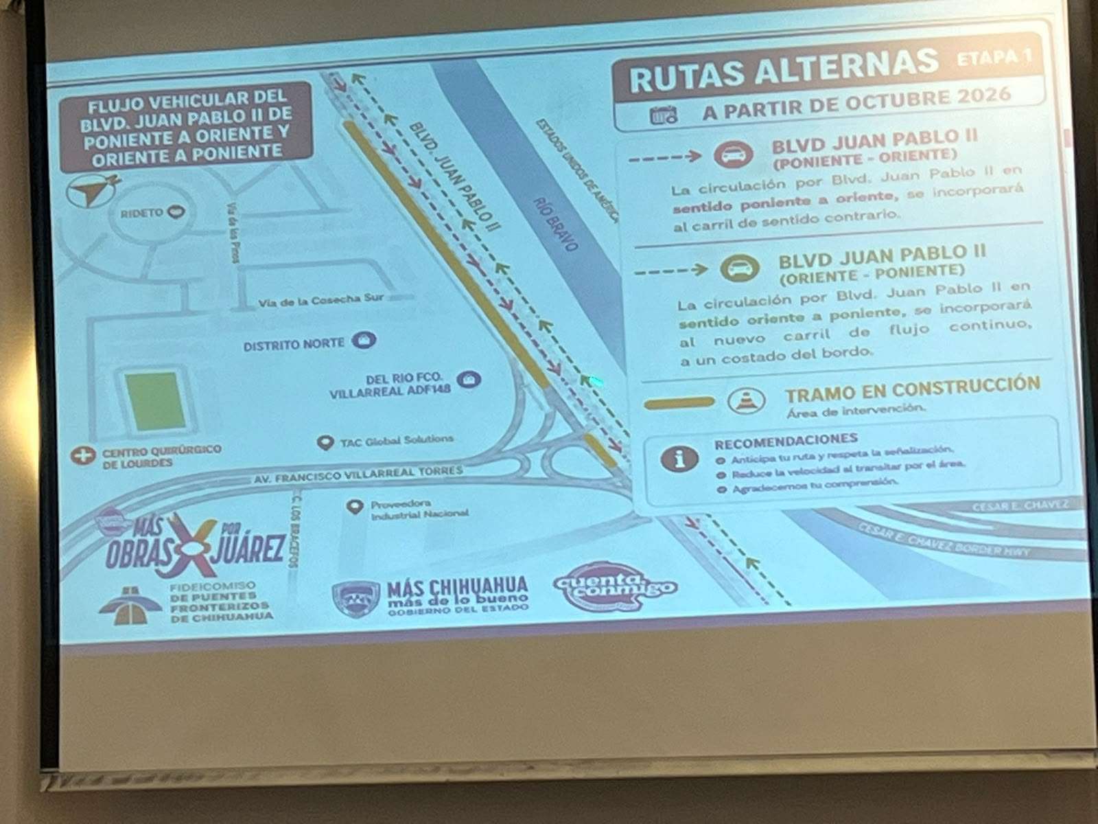 Realizarán obras en tres cruceros a partir de octubre 