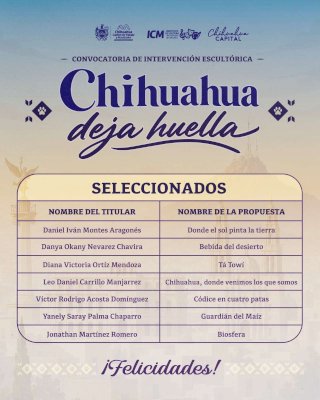 Anuncian a 15 artistas seleccionados para Chihuahua Deja Huella