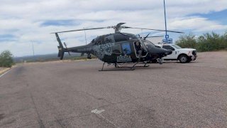 Atacan a tiros helicóptero de la sspe en Ojinaga; hay un policía herido 