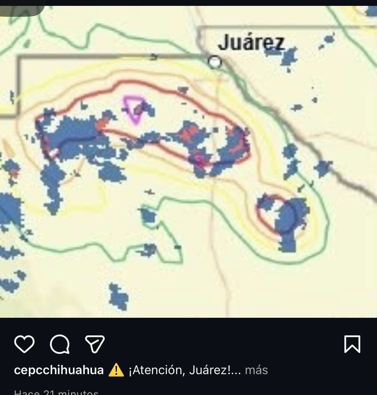 Alerta Protección Civil por aproximación de tormentas