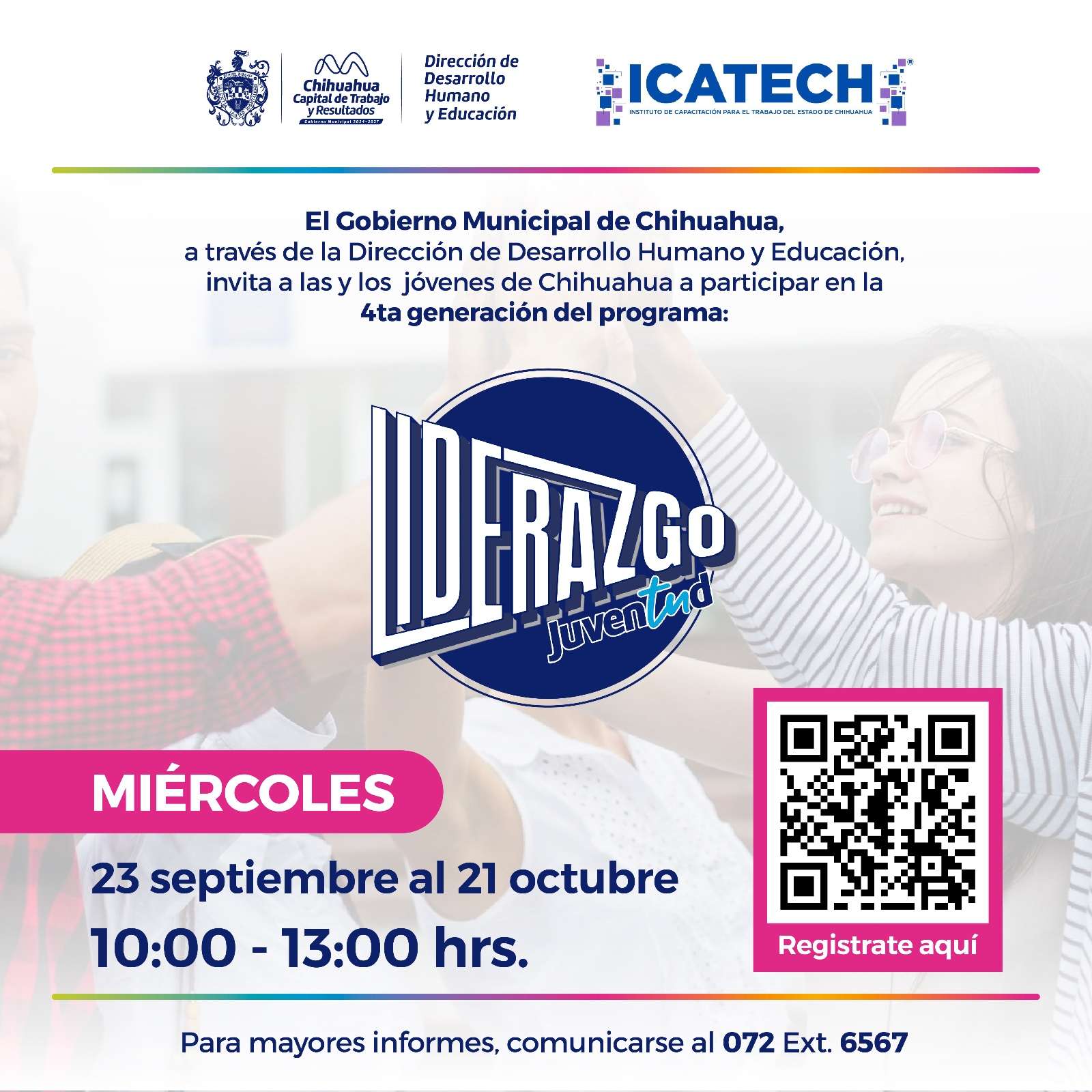 Invitan a jóvenes de Chihuahua a participar en Diplomado de Liderazgo