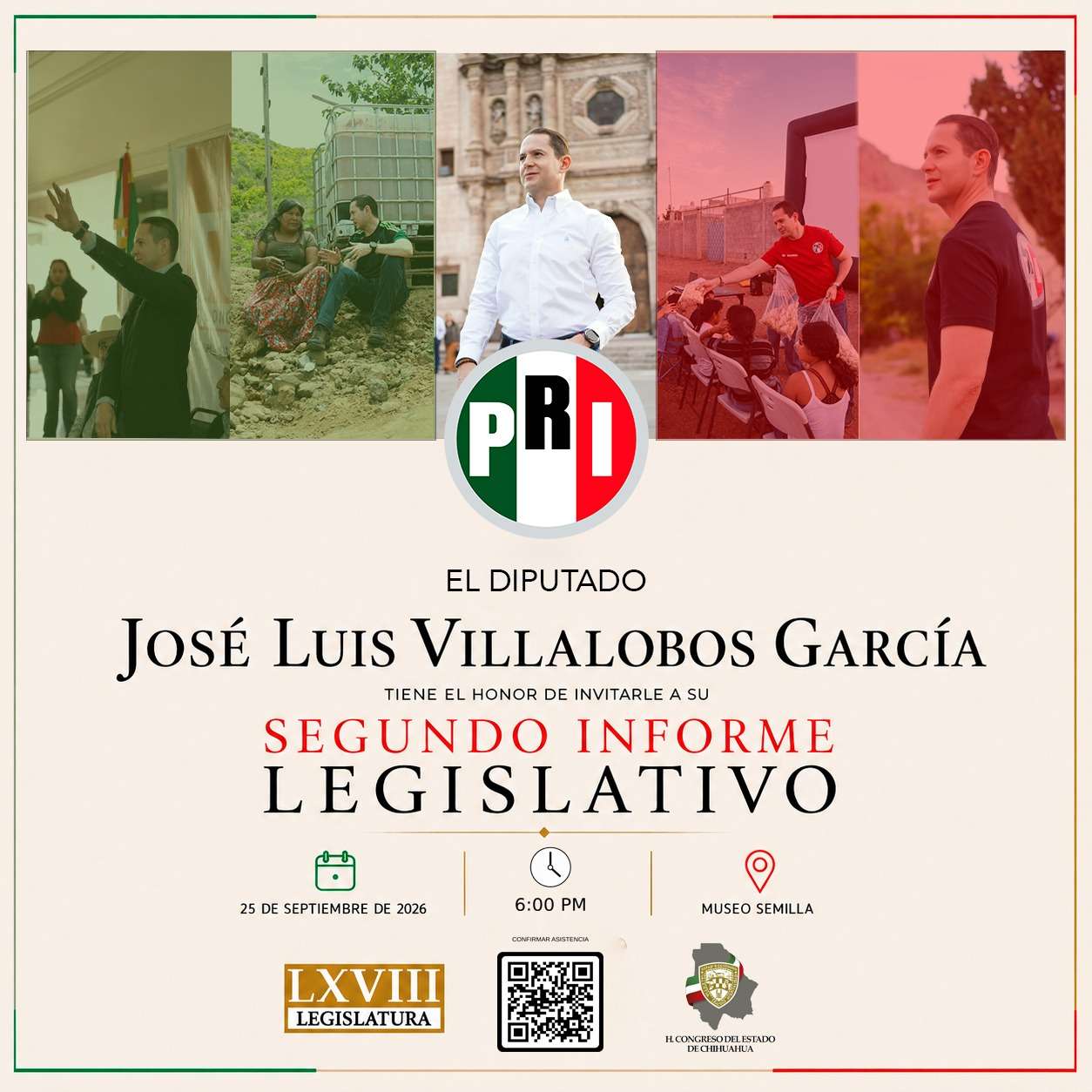 Presentará José Luis Villalobos su Segundo Informe Legislativo 