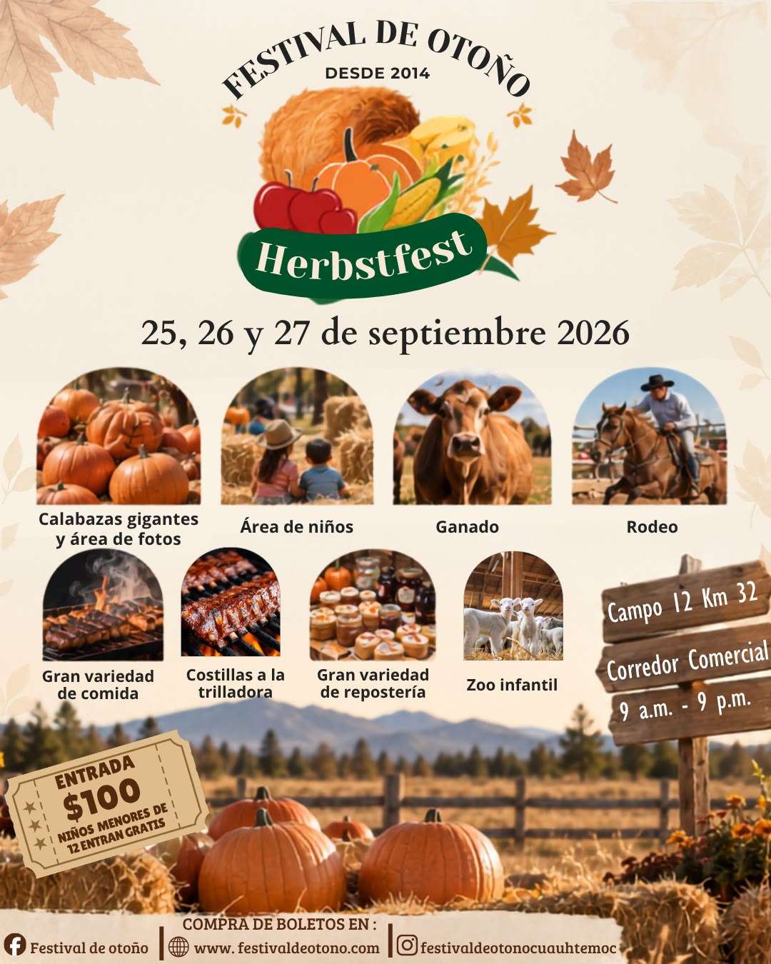 Invitan al Festival de Otoño en el municipio de Cuauhtémoc