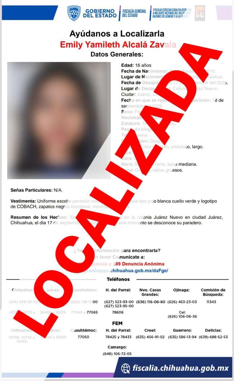 Localizan a dos menores reportadas como desaparecidas
