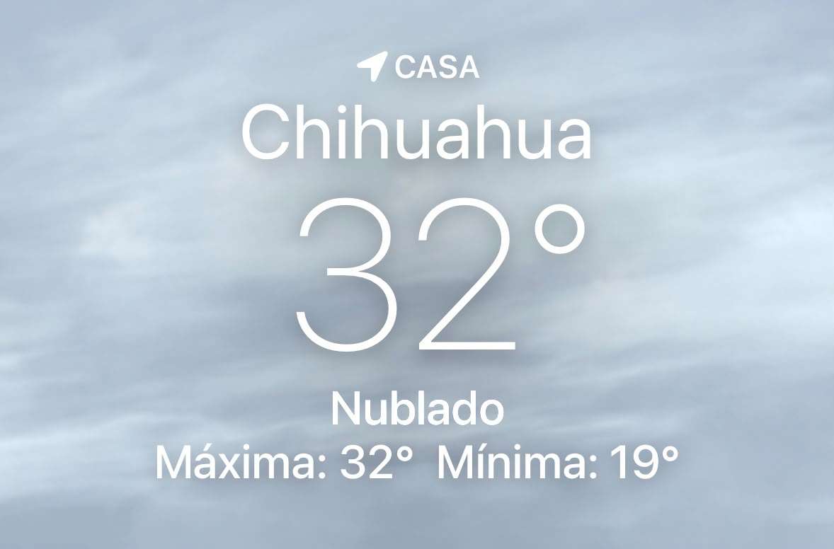 Alcanza Chihuahua 32°C y sin probabilidad de lluvia
