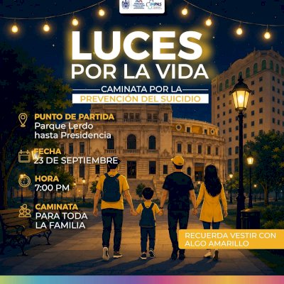 Realizará Impas caminata Luces por la Vida por Septiembre Amarillo