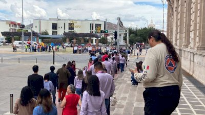 Realizan simulacro de Protección Civil en edificios públicos del Centro