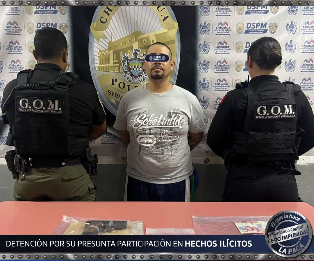 Detienen a uno con cristal en la colonia Santo Niño