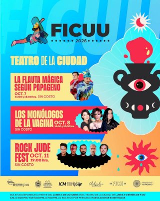 Actividades próximas en el Teatro de la Ciudad por Ficuu 2026 