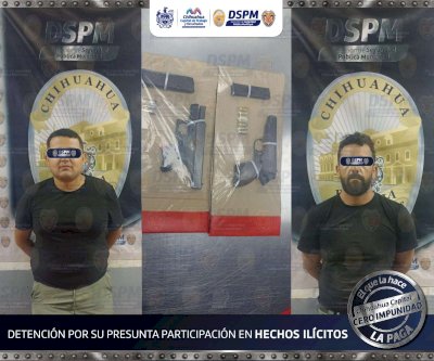 Detienen a dos por portación de armas de fuego en Ávalos 