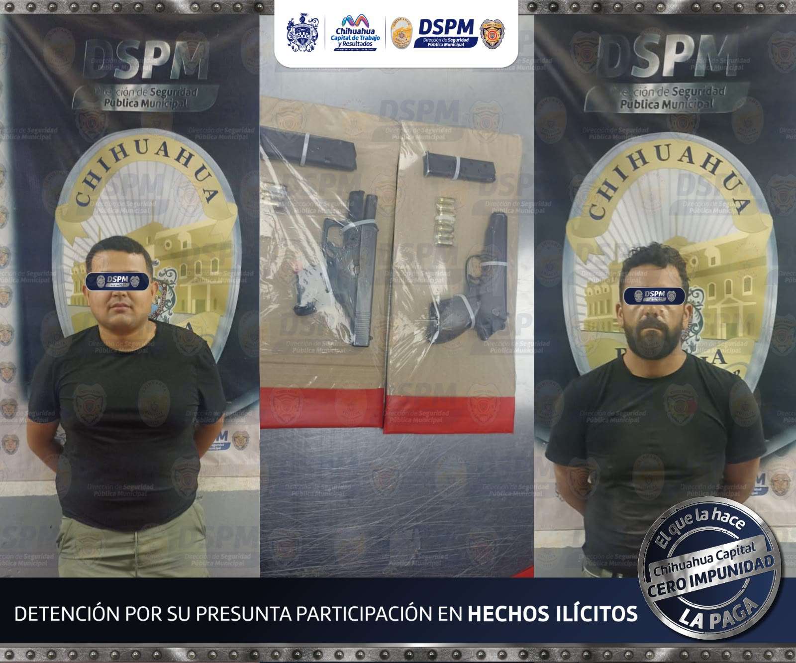 Detienen a dos por portación de armas de fuego en Ávalos
