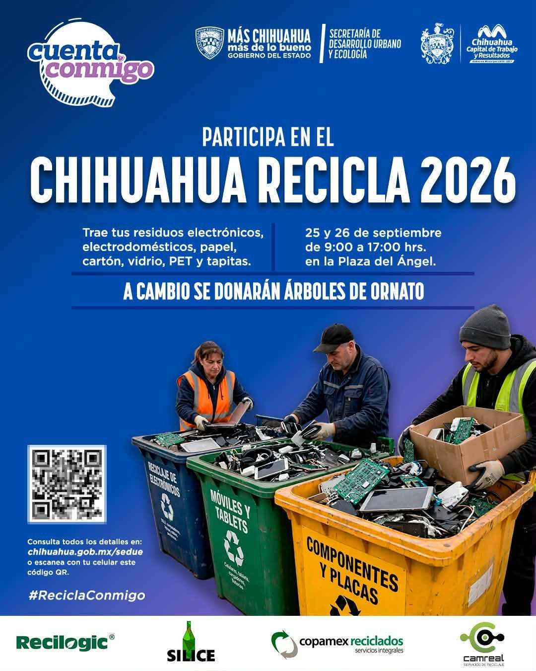 Invitan a participar en jornada de reciclaje Chihuahua Recicla 2026