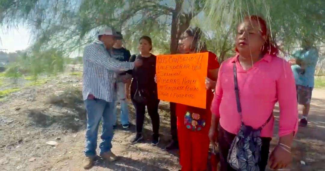 Protestan en Riberas del Bravo, ninguna autoridad de acercó después de las lluvias 