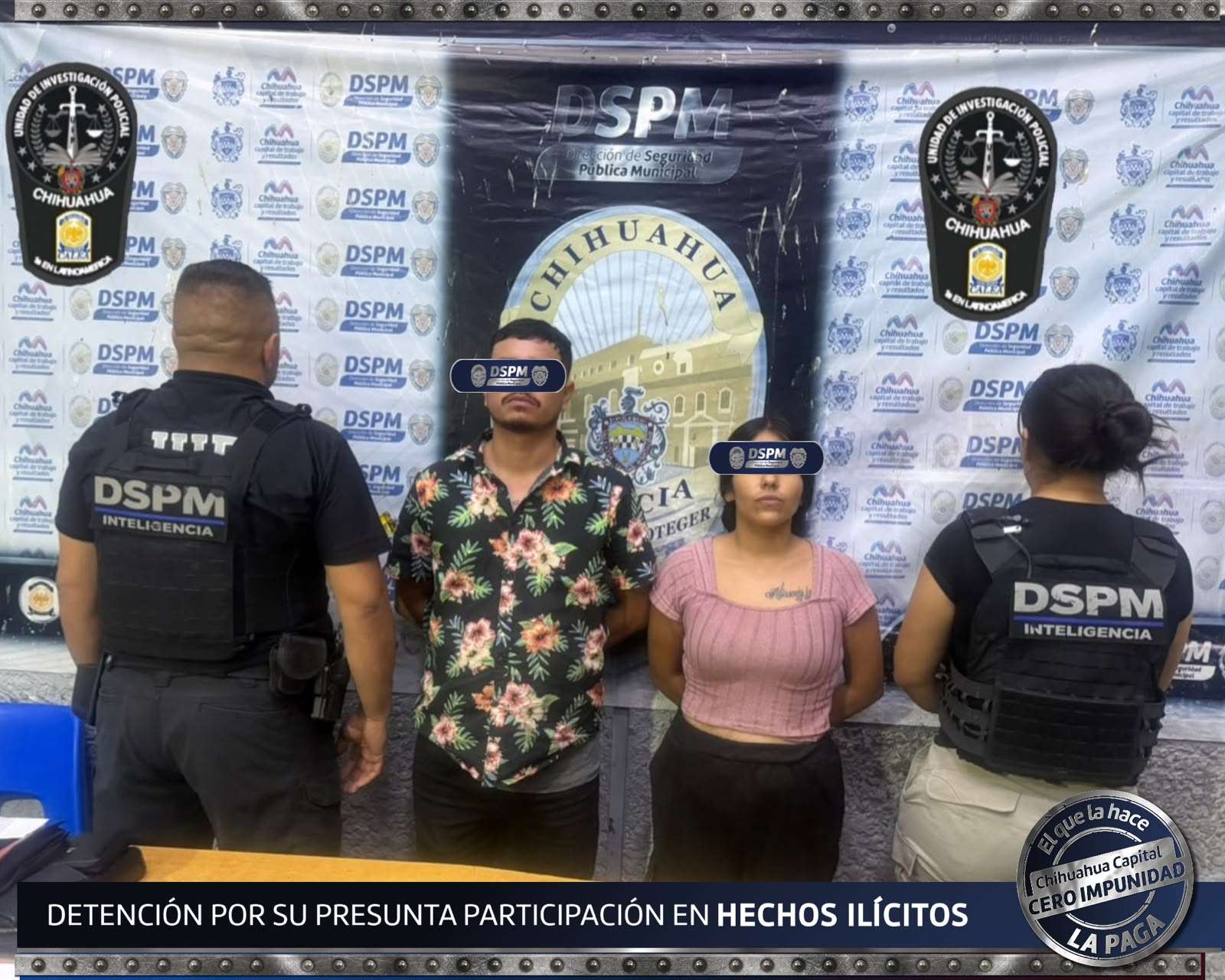 Detienen a dos con presunta droga tras reporte al 911