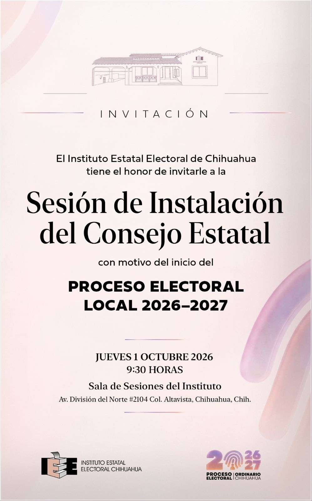 Convoca IEE al arranque oficial del Proceso Electoral 2026-2027