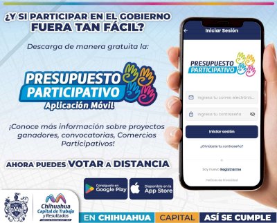 Invitan a descargar la app del Presupuesto Participativo