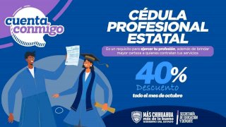 Ofrecen 40% de descuento en cédula profesional durante octubre