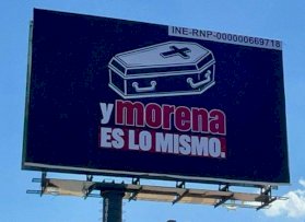 Aparece nuevo espectacular contra Morena sobre la Politécnico