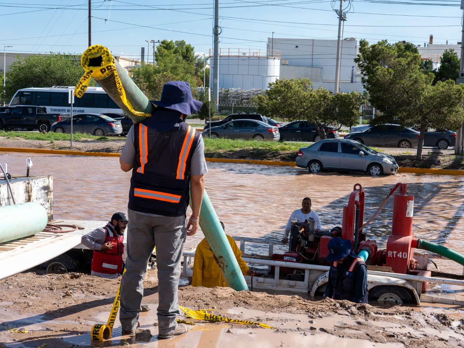 Refuerzan operativo de emergencia por aumento del nivel del río Bravo