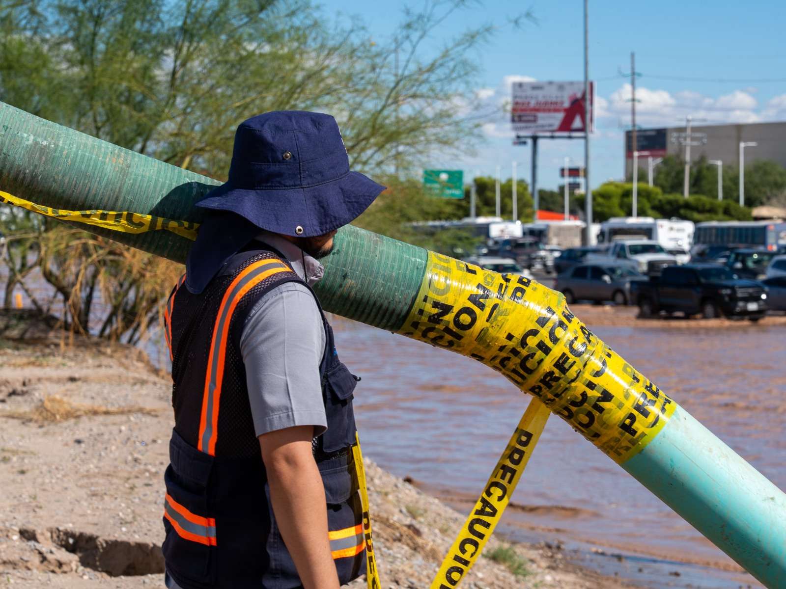 Refuerzan operativo de emergencia por aumento del nivel del río Bravo