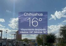 Registra la ciudad mañana fresca de 16°C; prevén máxima de 24°C