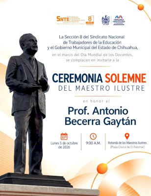 Honrarán legado de Antonio Becerra en Rotonda de Maestros Ilustres