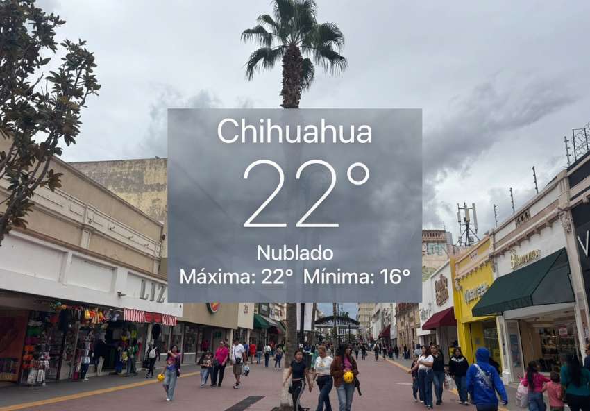 Alcanza temperatura 22°C con probabilidad de lluvias
