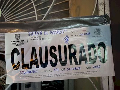 Clausura Estado 17 establecimientos en la última semana