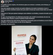 Sin egos, sin ambiciones personales: Andrea tras designación en Juárez 