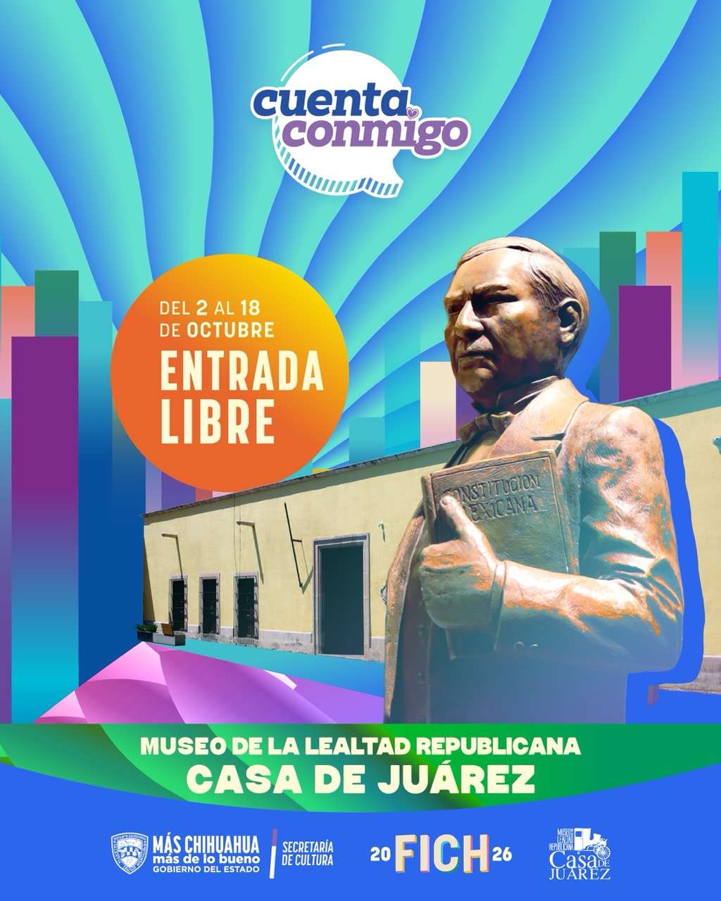 Anuncian entrada gratuita a museos estatales por el Fich