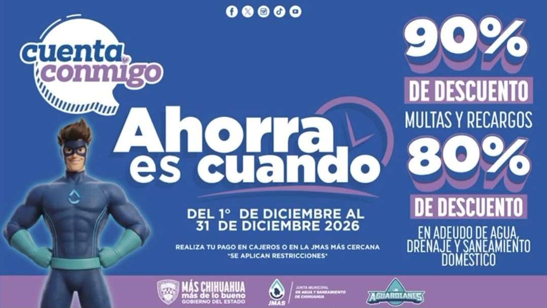 Anuncia Jmas descuentos del 100% en multas y recargos
