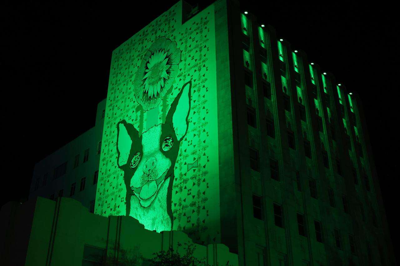 Iluminan de verde la Plaza de Armas contra la parálisis cerebral