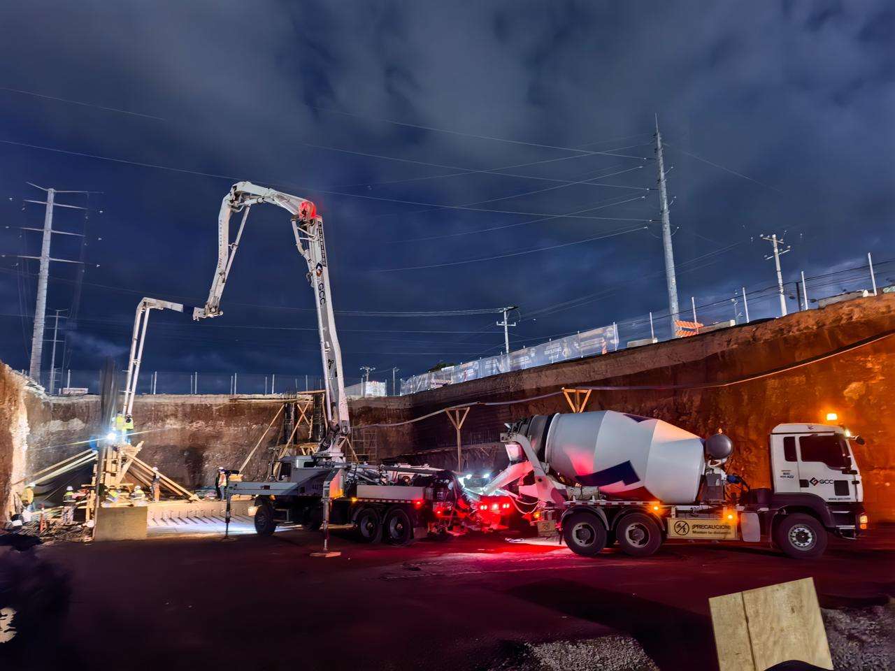 Realizan colados de cimentación en Paso Inferior Los Arcos