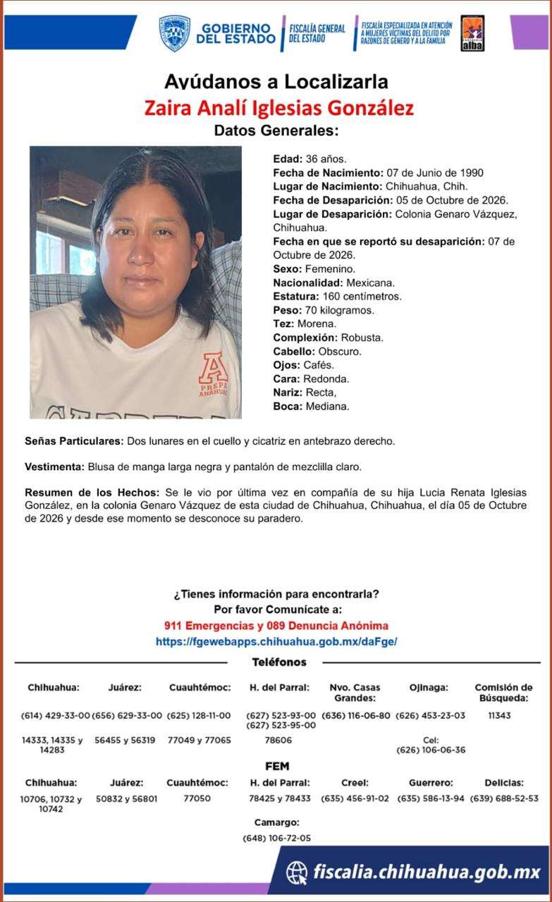 Buscan a madre e hija desaparecidas en la Genaro Vázquez